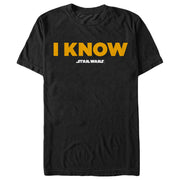 Men's Star Wars Han Solo I Know  Adult T-Shirt