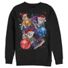 Men's Lost Gods Xmas Cats in Space  Adult Sweatshirt