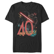 Men's Star Wars Darth Vader 40th Birthday Abstract Background  Adult T-Shirt