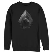 Men's Zack Snyder Justice League Aquaman Silver Logo  Adult Sweatshirt