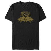 Men's Game of Thrones: House of the Dragon Intricate Dragon Wings Logo  Adult T-Shirt