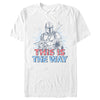 Men's Star Wars: The Mandalorian Patriotic Mando and Grogu This is the Way  Adult T-Shirt