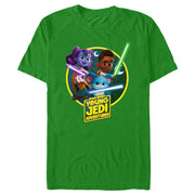 Men's Star Wars: Young Jedi Adventures Lightsaber Group Logo  Adult T-Shirt