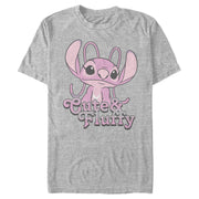 Men's Lilo & Stitch Angel Cute & Fluffy  Adult T-Shirt