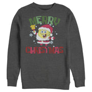 Men's SpongeBob SquarePants Christmas Santa Beard  Adult Sweatshirt