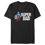 Men's Marvel Super Dad Cartoon Captain America  Adult T-Shirt