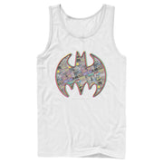 Men's Batman Shield Logo Comic Panel  Adult Tank Top