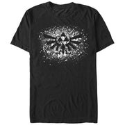 Men's Nintendo Legend of Zelda Triforce Paint Splatter Print  Adult T-Shirt