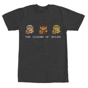 Men's Nintendo Zelda 8-Bit Link Side by Side  Adult T-Shirt