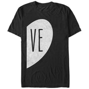 Men's Lost Gods VE Half Love Heart  Adult T-Shirt