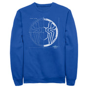 Men's Marvel Spider-Man: No Way Home Spider Icon Blueprint  Adult Sweatshirt