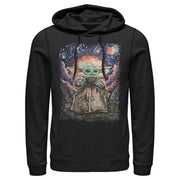 Men's Star Wars: The Mandalorian The Child Starry Night  Adult Pull Over Hoodie