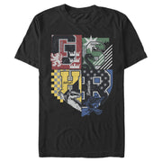 Men's Harry Potter House Crests Shield  Adult T-Shirt