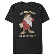 Men's Snow White and the Seven Dwarves Grumpy Deal With It  Adult T-Shirt