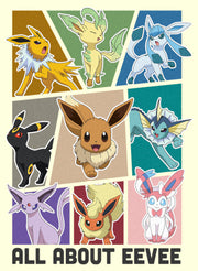 Men's Pokemon All About Eevee Eeveeloution  Adult T-Shirt