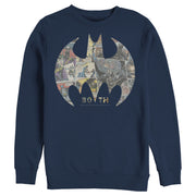 Men's Batman Shield Logo Comic 80th Anniversary  Adult Sweatshirt