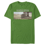 Men's Star Wars: The Mandalorian The Child Desert Walking  Adult T-Shirt