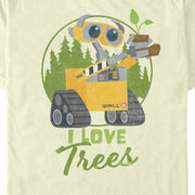 Men's Wall-E I Love Trees  Adult T-Shirt