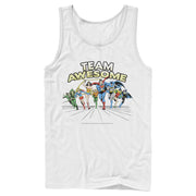 Men's Justice League Team Awesome Perspective  Adult Tank Top