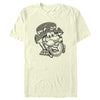 Men's Cap'n Crunch Black and White Sketch  Adult T-Shirt