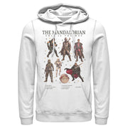 Men's Star Wars: The Mandalorian Character Guidebook  Adult Pull Over Hoodie