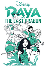 Men's Raya and the Last Dragon Characters in Action  Adult T-Shirt