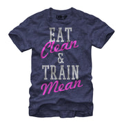 Women's CHIN UP Eat Clean Train Mean  Adult Boyfriend Tee