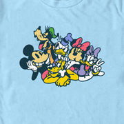 Men's Mickey & Friends Sketch Group Portrait  Adult T-Shirt