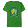 Men's The Simpsons St. Patrick's Day Support Moe's Tavern, Drink Beer  Adult T-Shirt