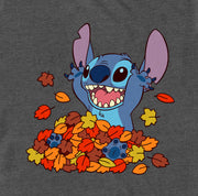 Men's Lilo & Stitch Fall Leaf Pile  Adult T-Shirt