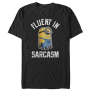 Men's Despicable Me Minion Fluent in Sarcasm  Adult T-Shirt