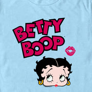 Men's Betty Boop Lipstick Kiss Logo  Adult T-Shirt