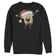 Men's SpongeBob SquarePants Happy Santa  Adult Sweatshirt