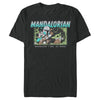 Men's Star Wars: The Mandalorian Retro Cartoon Ball Chase  Adult T-Shirt