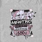 Men's Pokemon Mewtwo Ready for Battle  Adult T-Shirt