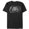 Men's Jurassic Park T. Rex In Rearview Mirror, Objects Are Closer  Adult T-Shirt