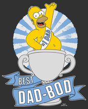 Men's The Simpsons Father's Day Homer Simpson Best Dad-Bod  Adult T-Shirt