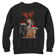 Men's Lost Gods Ugly Christmas Cats  Adult Sweatshirt