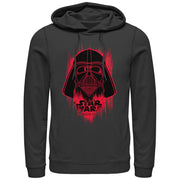 Men's Star Wars Rogue One Vader Helmet Spray Paint  Adult Pull Over Hoodie