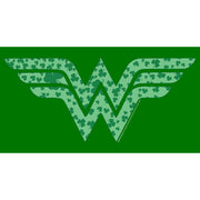 Men's Wonder Woman St. Patrick's Day Wonder Woman Shamrock Logo  Adult T-Shirt