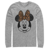 Men's Mickey & Friends Minnie Mouse Cheetah Print Bow  Adult Long Sleeve Shirt