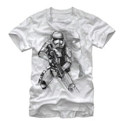 Men's Star Wars The Force Awakens First Order Stormtrooper Sketch  Adult T-Shirt