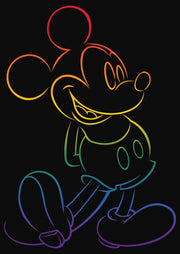 Men's Mickey & Friends Rainbow Mickey Mouse Outline  Adult Tank Top