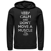 Men's Jurassic Park Keep Calm and Don't Move a Muscle  Adult Pull Over Hoodie