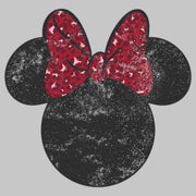 Men's Mickey & Friends Minnie Mouse Distressed Leopard Bow  Adult Tank Top