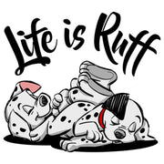 Men's One Hundred and One Dalmatians Life is Ruff  Adult T-Shirt