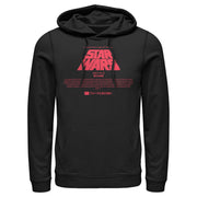 Men's Star Wars Opening Title Text Kanji  Adult Pull Over Hoodie