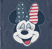 Men's Mickey & Friends Minnie American Bow  Adult T-Shirt