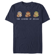 Men's Nintendo Zelda 8-Bit Link Side by Side  Adult T-Shirt