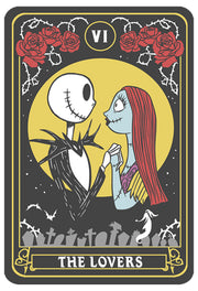 Men's The Nightmare Before Christmas The Lovers Tarot Card  Adult T-Shirt